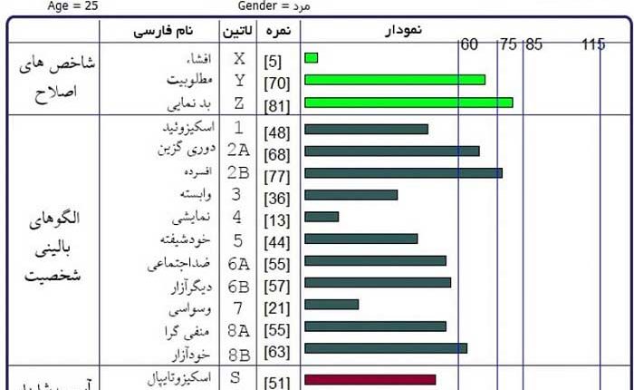 پرسشنامه میلون 3
